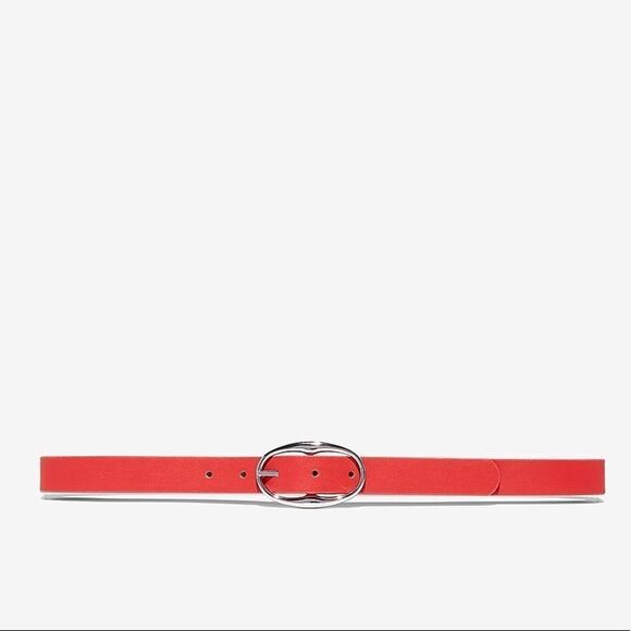 Express Red & Black Reversible Oval Buckle Belt- M - Picture 1 of 14